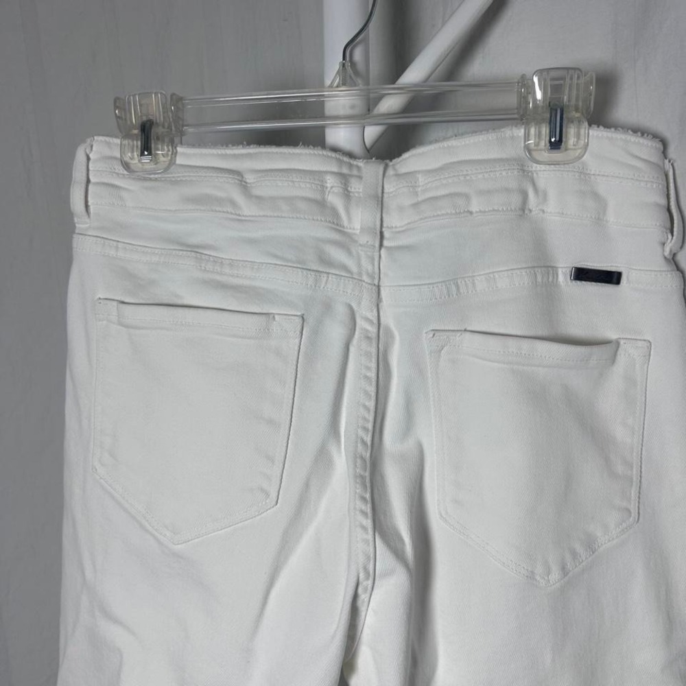 Kancan Jeans Women's White Distressed Stretch Pants high Rise Skinny Fray - Picture 3 of 7